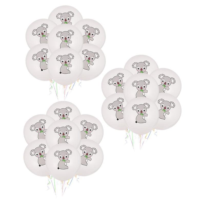 12X6CM Koalas Balloons 30pcs Animal Printing Latex Balloons Creative Kids Birthday Party Supplies