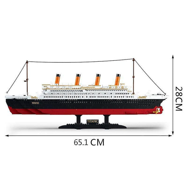 Action Toy Figures Titanic RMS cruise Boat ship City Model building kits Educational Figures diy toy