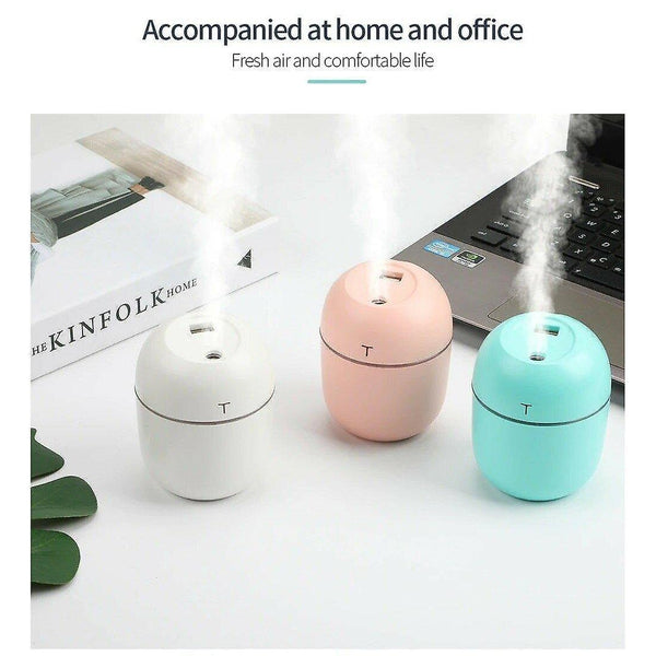 Air Fresheners White 220ml Portable USB LED Mini Car Home Humidifier Aroma Oil Diffuser Mist Purifie