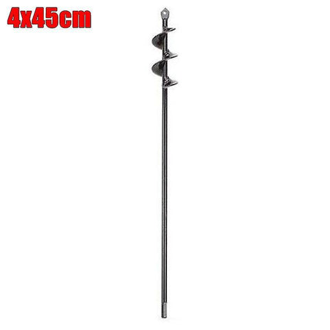 Drill bit extensions 4cmx45cm loosing soil earth auger spiral drill bit set gardens digging plantings seedling