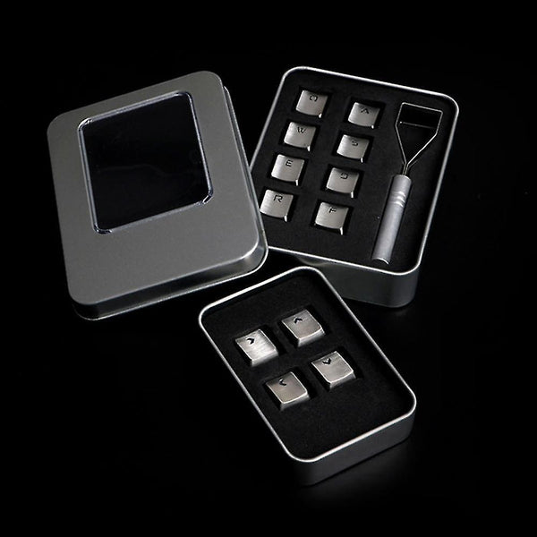 Remote controls stainless steel direction arrow keycaps for cherry mx switch mechanical gaming keyboard qwerasdf