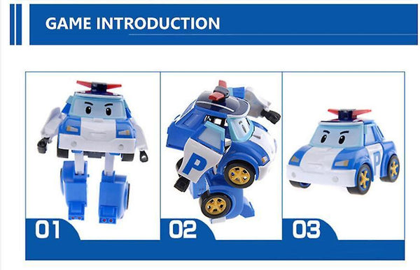 Action Toy Figures Robocar Poli Transformation Robot Poli Amber Roy Car Model Anime Action Figure To