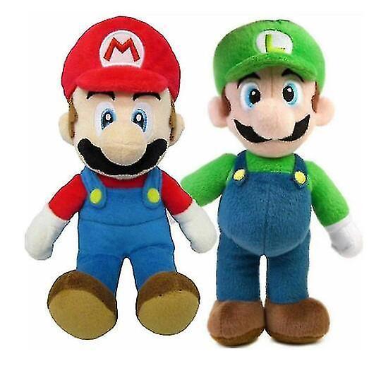 Stuffed Animals 2pcs Super Mario Bros Plush Doll Mario Luigi Soft Stuffed Animal Teddy Toy Kids Chri