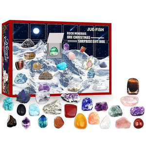 Christmas gift kids As shown 24 Days Advent Calendar Toy For Kids 24 Box Gemstones Home Decoration O