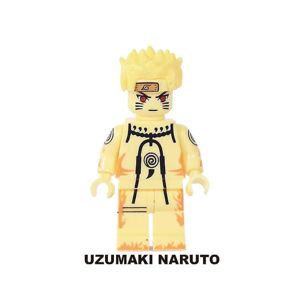 Action Toy Figures 8Pc Naruto Uzumaki Naruto Assembled Minifigure Children's Building Block Toys