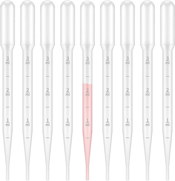 100 Pieces 3ml Pasteur Pipette Disposable Pipette For Laboratory Pipettes