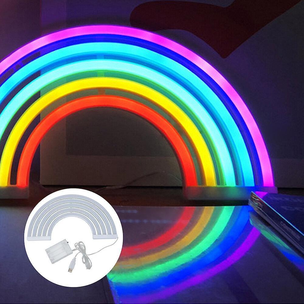 Night Lights Ambient Lighting Rainbow Neon Sign Lights Wall Home Decoration Light Lamp for Kids Room