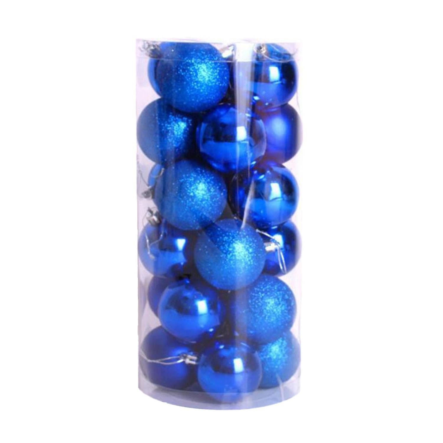 Christmas gift kids Blue 24pcs 40mm Xmas Tree Ball Bauble Hanging Home Party Ornament Decor