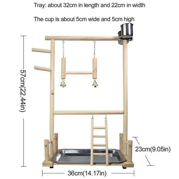 Bird Toys Parrots Wooden Stand Bird Play Activity Perch Gym Swing Playpen Toy Birds Exercise Rack|Bi