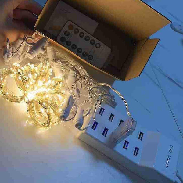 Light ropes strings homemiyn led string lights  curtain wall usb powered lights with remote control 300x5x300cm purple