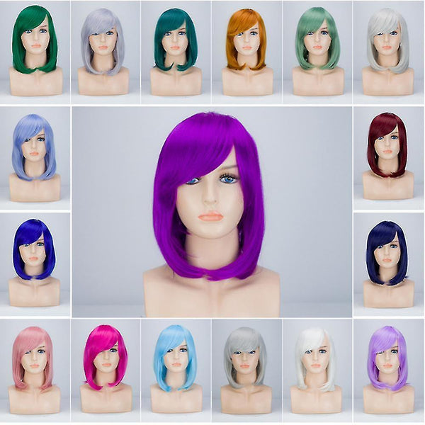 删除Wigs short straight barbie wig for cosplay 36x18cm light blue