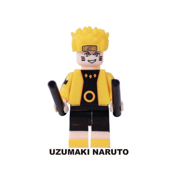 Action Toy Figures 8Pc Naruto Uzumaki Naruto Assembled Minifigure Children's Building Block Toys