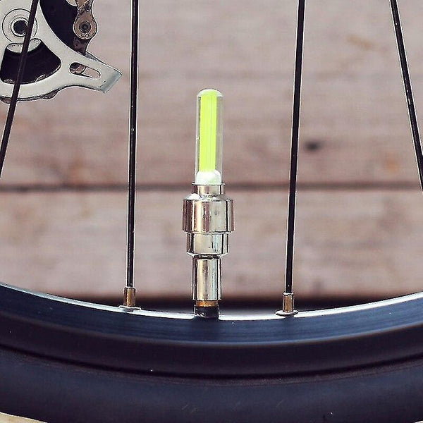 Bicycle tire valve caps 2 piece set of bicycle led tyre lights for valve mounting blue