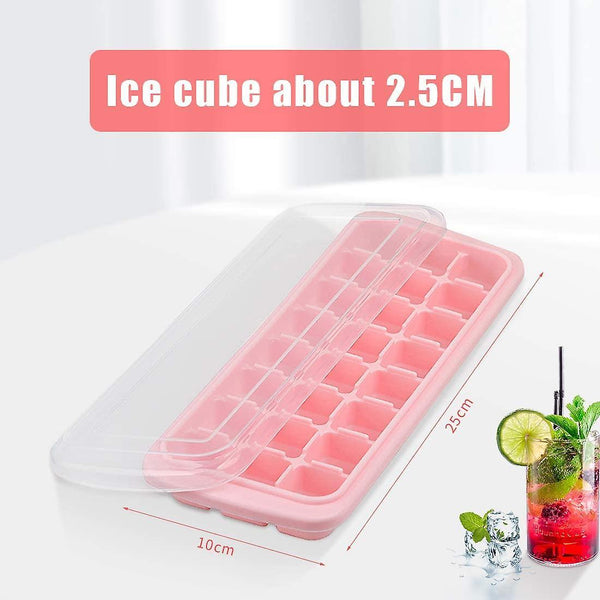 Ice Cube Mold Silicone Silicone Ice Cubes 3-pack 24 Cube Ice Cube Molds Ice Mold Tray Ice Cube Tray Stackable Ice Cube Containers With Lid Bpa F Flatware Sets