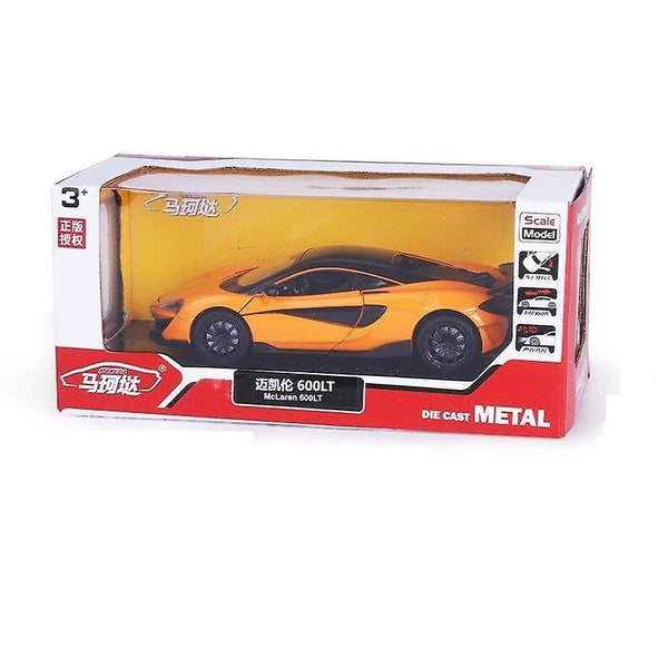 Toy Cars McLaren 600LT Metal Vehicle Pull Back Cars Orange