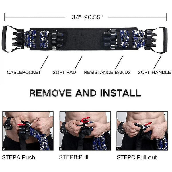 Exercise bands adjustable bench press push up resistance bands arm expander resistance training for home workout