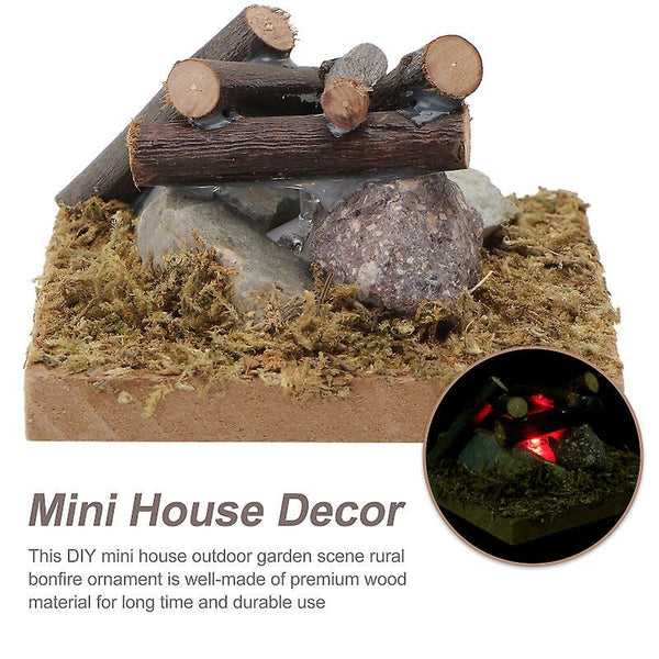 8x8cm Random Color Dollhouse Accessories 1pc Mini House Diy Bonfire Mini Outdoor Garden Scene Rural Bonfire(random Color)