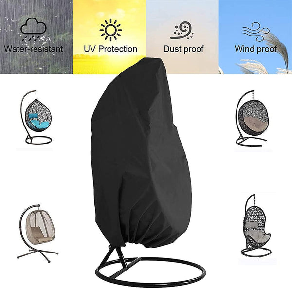 Hanging Chair Cover Hanging Chair Protective Cover Dust-proof Cover For Hanging Chair / Terrace Rocking Chair With Drawstring (black) Dusters