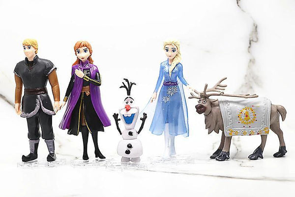 Action toy figures disney frozen 2 elsa anna olaf figures model princess elza girls doll toy set|action figures