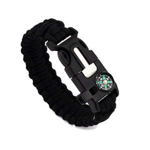 Outdoor chairs outdoor survival paracord bracelet with compass fire starter and emergency whistle