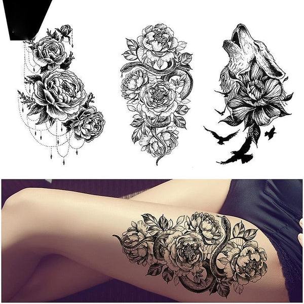 Christmas gift kids Sexy Female Waterproof Tattoo Stickers Diy Body Art Stickers Sketch East China 3d Tattoo Stickers Temporary Tattoos Halloween