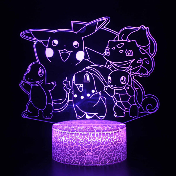 Christmas gift kids 16 color kids remote LED Touch Lamp night light Pikachu