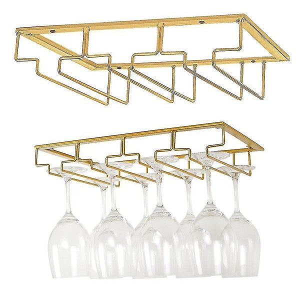 Wine racks modern contemporary 3 rows overhead wine glasses rack holder white-3 row