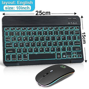 Remote controls rgb bluetooth keyboard and mouse set russian spainish wireless keyboard mouse combo rechargeable rgb