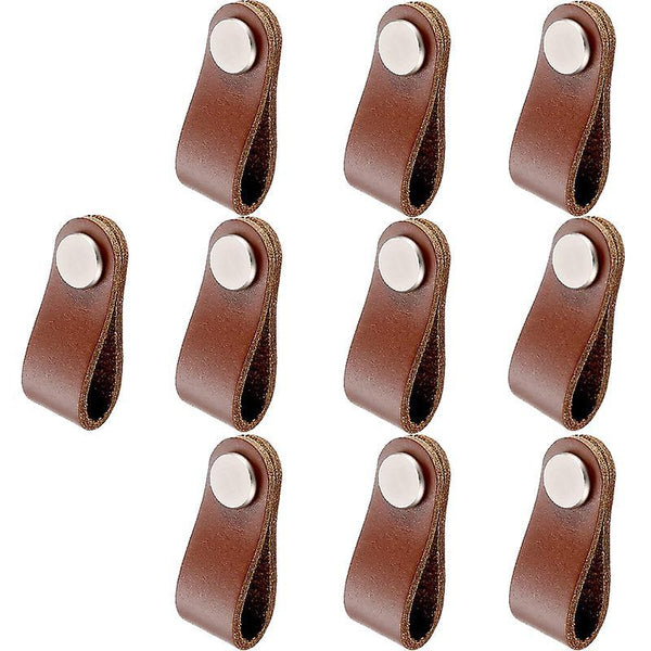 Furniture Handle Leather Handle Furniture Brown Knob Cabinet Handle Grips