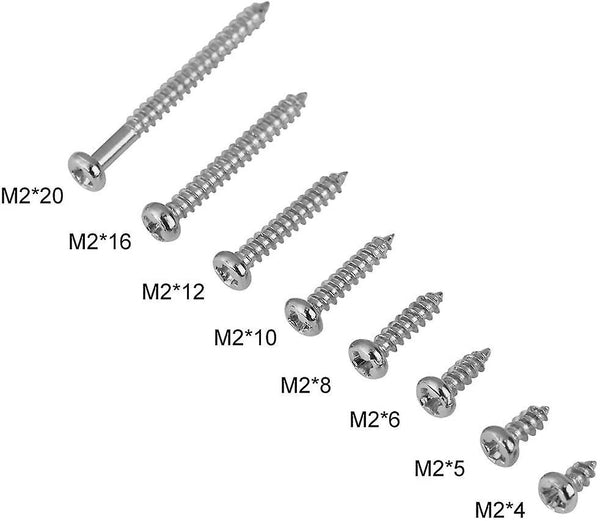 800pcs M2 Self Tapping Screws Pan Head Self Tapping Screws Screws