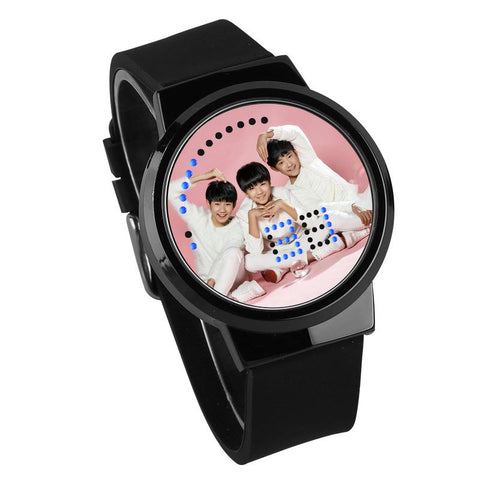 Waterproof Luminous LED Digital Touch Children watch  - TFBoys #8