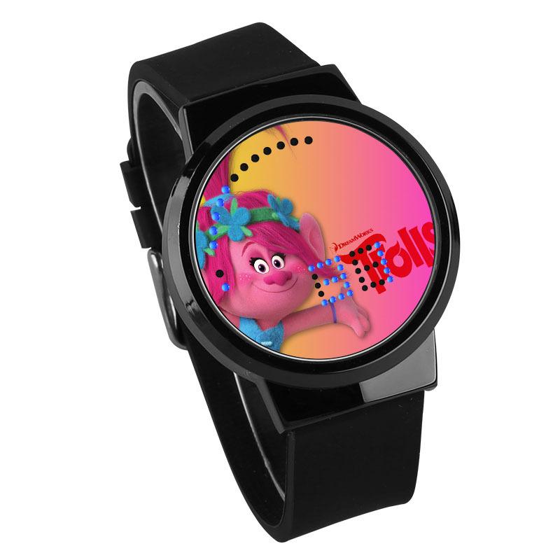 Waterproof Luminous LED Digital Touch Children watch  - Trolls #11