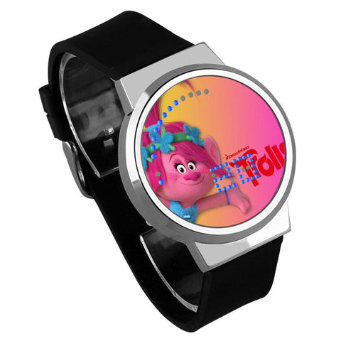 Waterproof Luminous LED Digital Touch Children watch  - Trolls #12