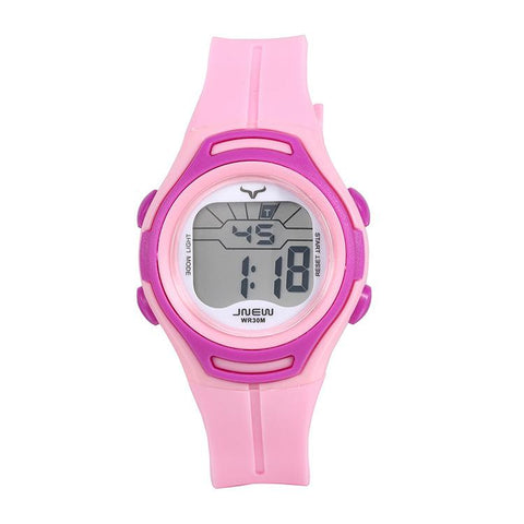 Waterproof Luminous LED Digital Touch Children watch  Pink