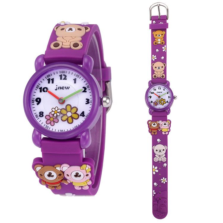 Waterproof Luminous LED Digital Touch Children watch  - purple