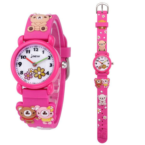 Waterproof Luminous LED Digital Touch Children watch  - Pink