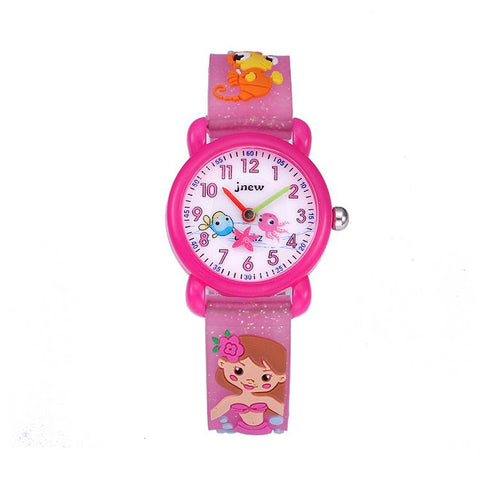 Waterproof Luminous LED Digital Touch Children watch  - Pink Mermaid