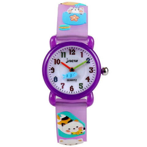 Waterproof Luminous LED Digital Touch Children watch  - purple