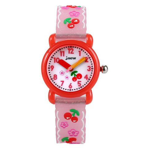 Waterproof Luminous LED Digital Touch Children watch  - Red cherry