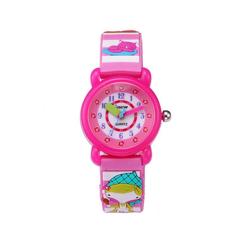 Waterproof Luminous LED Digital Touch Children watch  - Pink