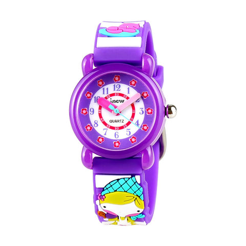 Waterproof Luminous LED Digital Touch Children watch  - purple