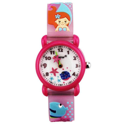 Waterproof Luminous LED Digital Touch Children watch  - Pink