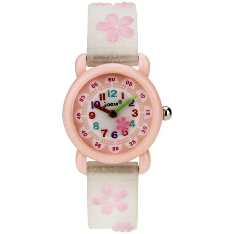 Waterproof Luminous LED Digital Touch Children watch  - White