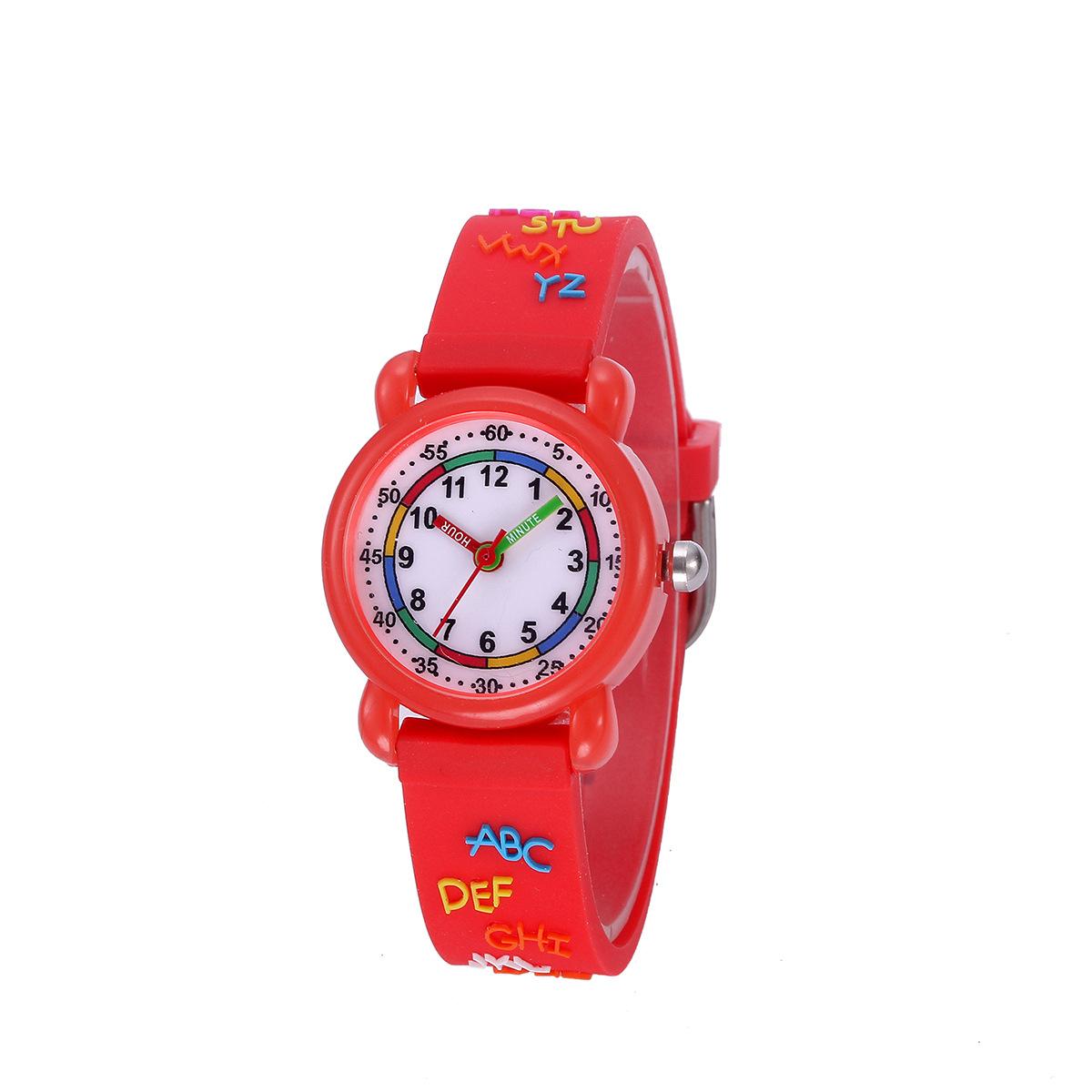 Waterproof Luminous LED Digital Touch Children watch  - red