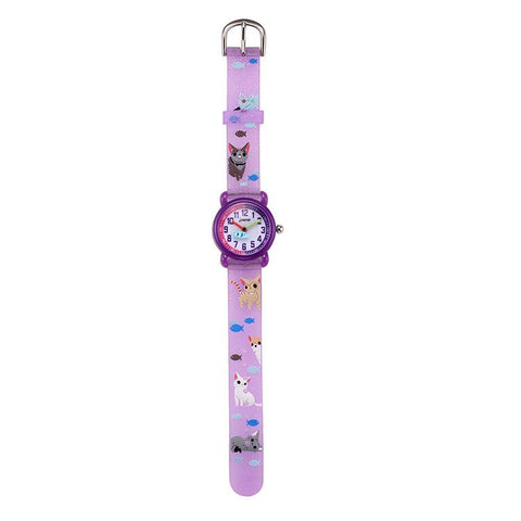 Waterproof Luminous LED Digital Touch Children watch  - purple