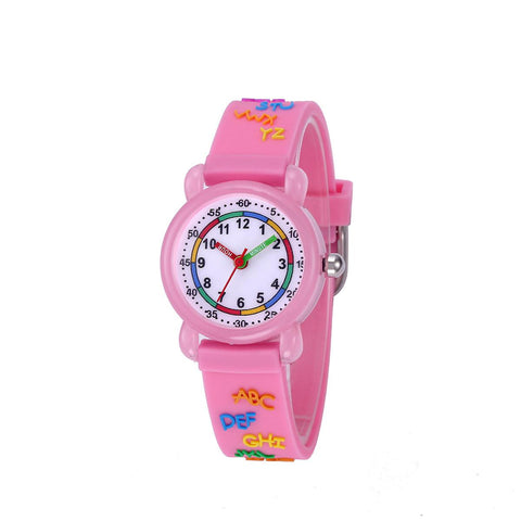 Waterproof Luminous LED Digital Touch Children watch  - Pink