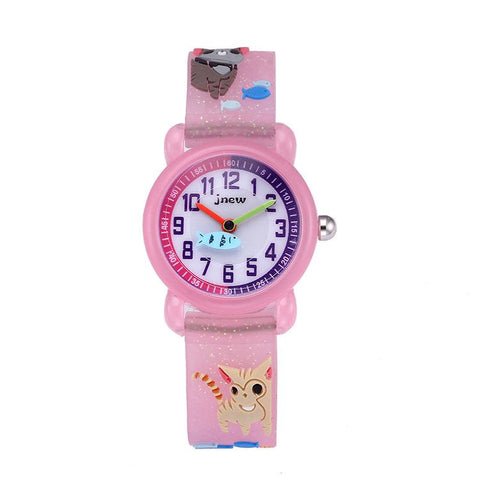 Waterproof Luminous LED Digital Touch Children watch  - Pink