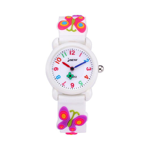 Waterproof Luminous LED Digital Touch Children watch  - White