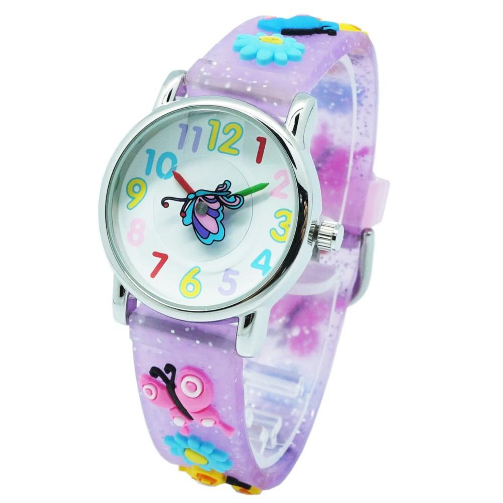 Waterproof Luminous LED Digital Touch Children watch  - Purple # 2