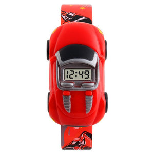 Waterproof Luminous LED Digital Touch Children watch  - red